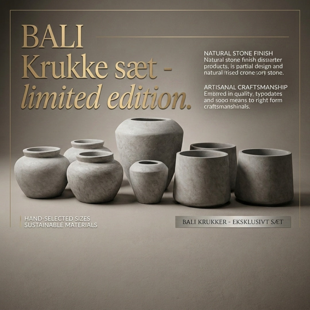 Bali Krukke sæt - Limited Edition - 8 krukker