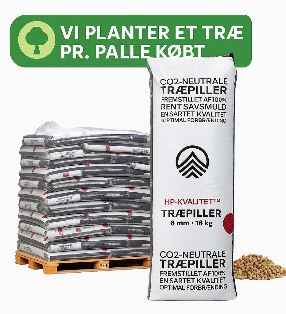 HP Træpiller 6mm, Premium - 896kg. (Plus)
