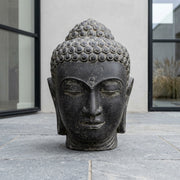 Buddha Hoved Statue – Grå 50 cm
