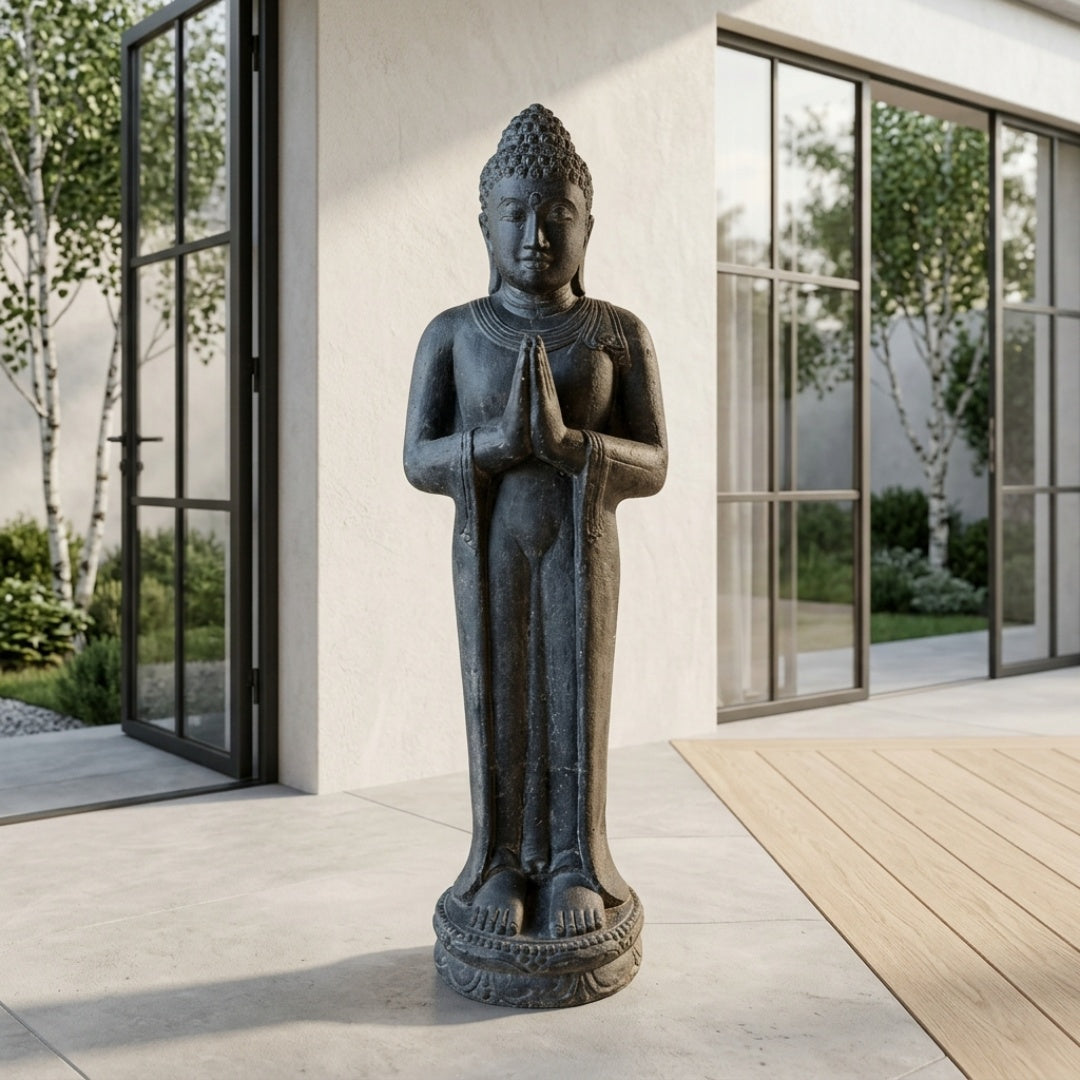 Buddha The Silent Guardian – Stående Buddha Skulptur 100cm