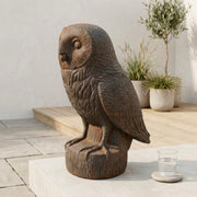 The Nocturne Owl. Monumental ugleskulptur - RUST 50cm