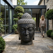 Buddha Hoved Statue – Grey 100 cm