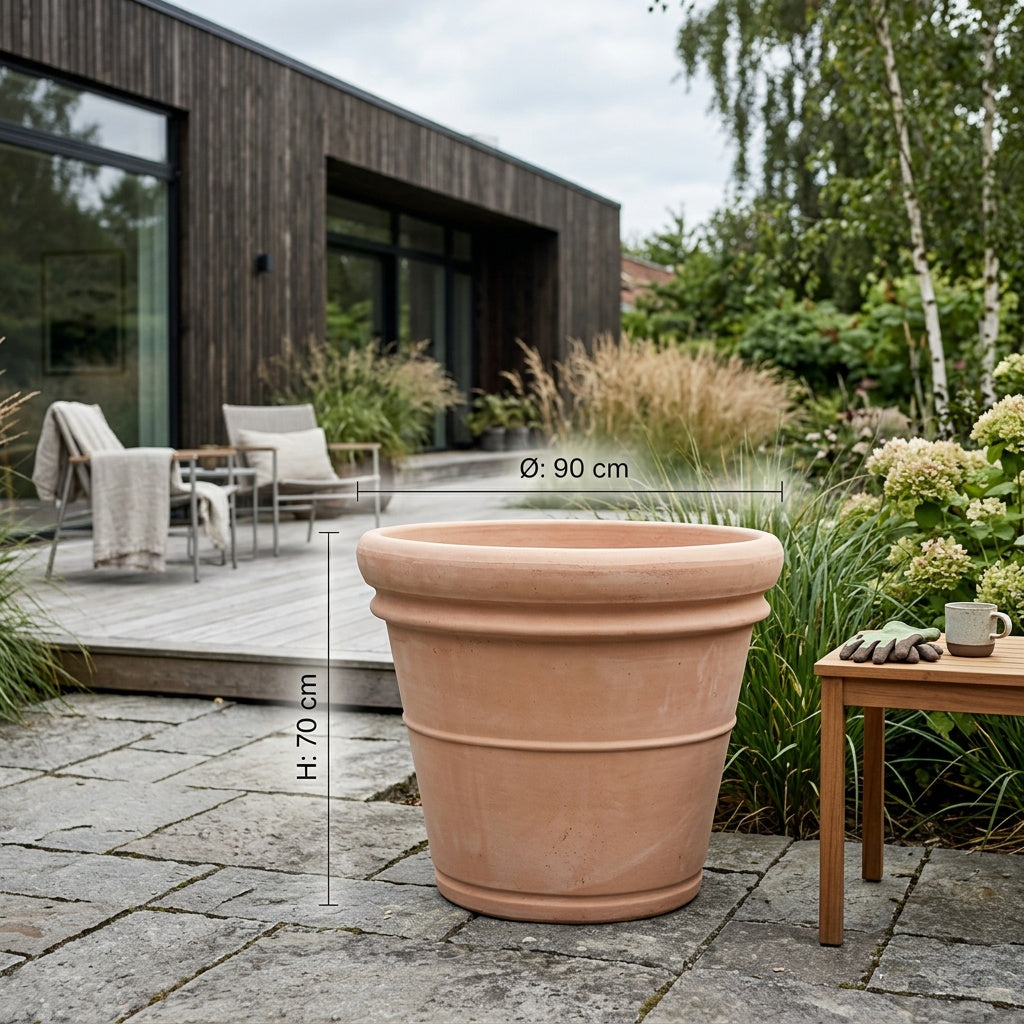 Havekrukke 'Marbella' Ø90cm - naturlig terrocotta
