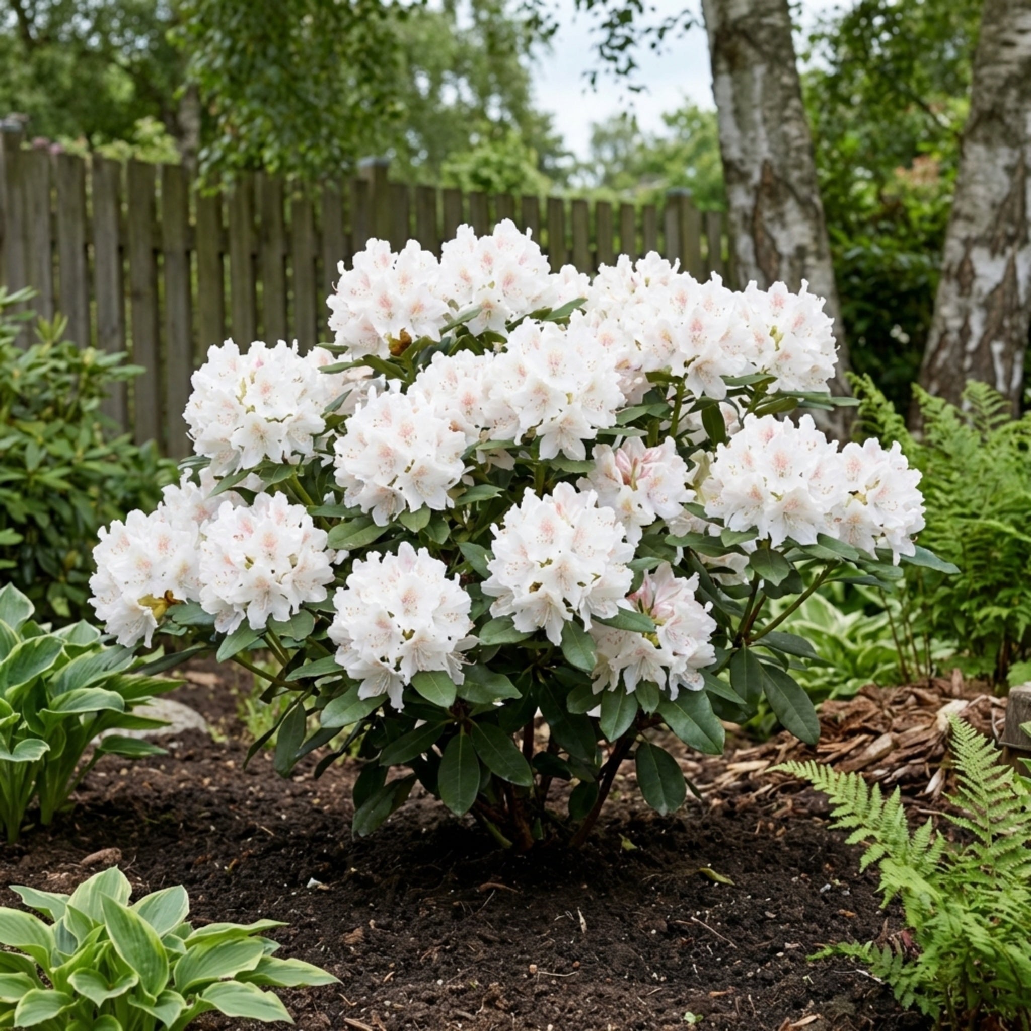 Rhododendron 60-80 cm ('Cunninghams White')