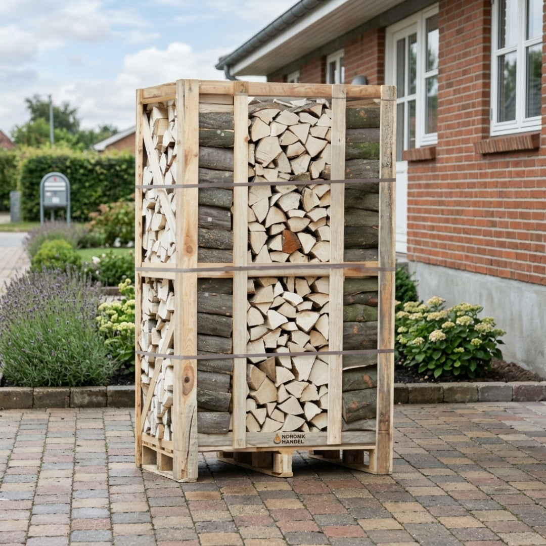 Avnbøg brænde - Tørt - Brændetårn - KLAR TIL SÆSONEN