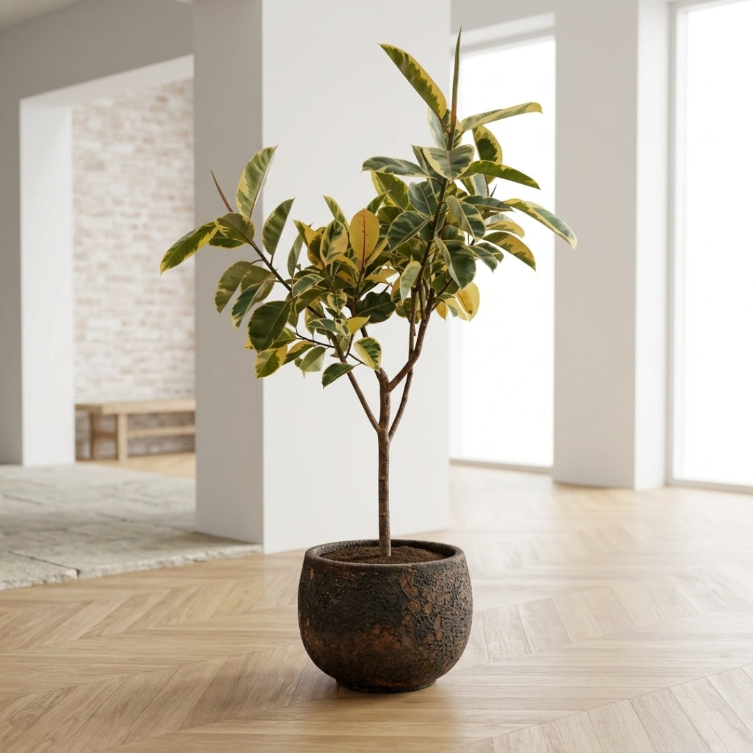 Ficus elastica ‘Tineke’ 160-180cm + valgfri krukke