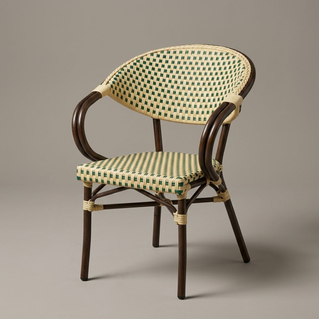 Paris Caféstol m. armlæn – Fransk Flet