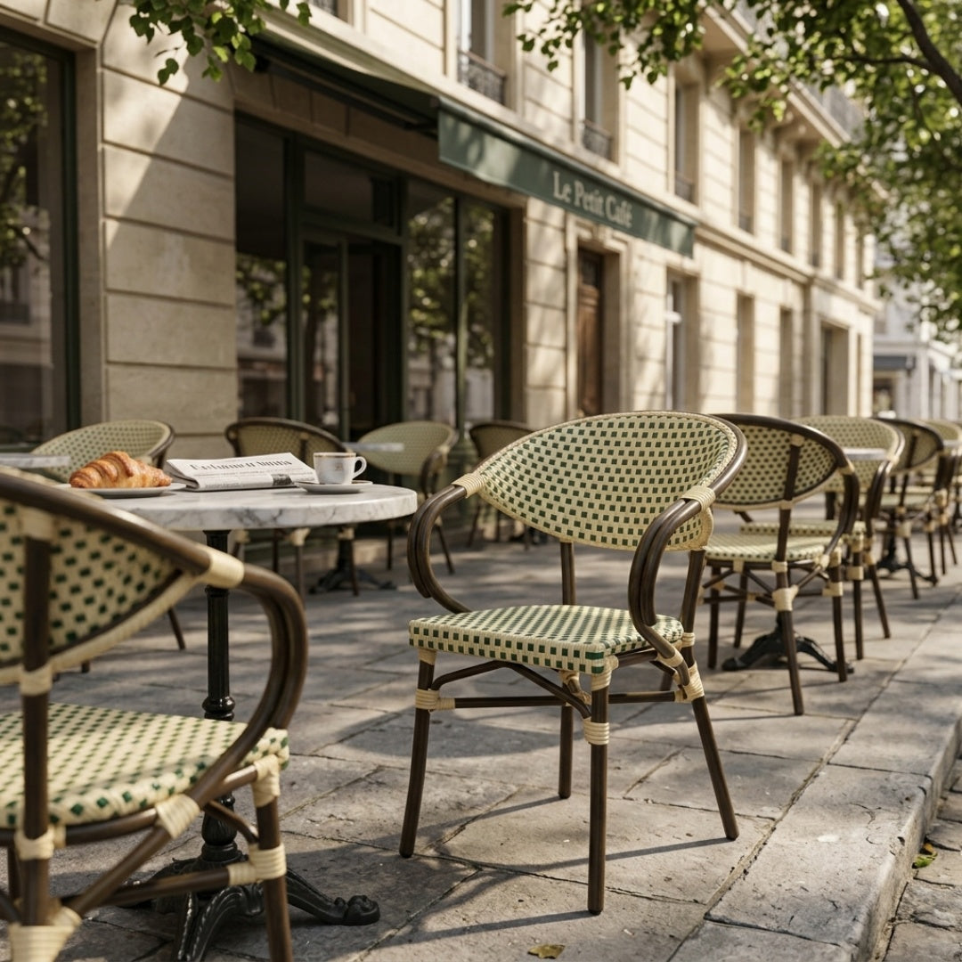 Paris Caféstol m. armlæn – Fransk Flet