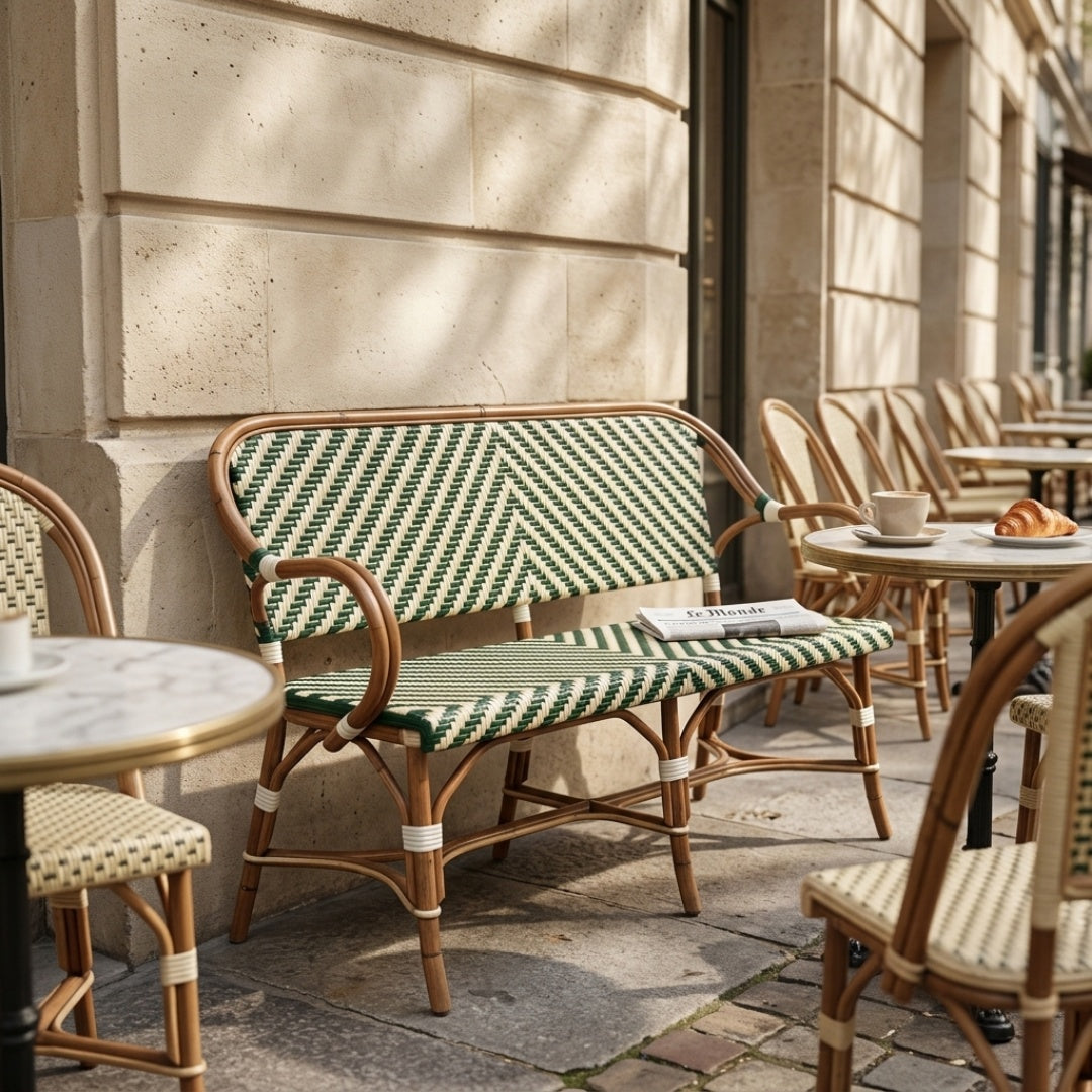 Paris – Cafébænk m. armlæn – Flet