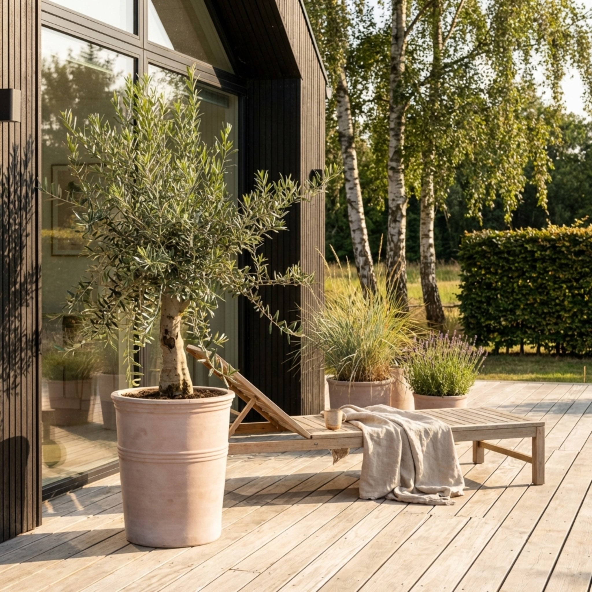 Oliventræ +35år + Terra Vita Krukke, Ø55cm (1 stk. Omplantet)