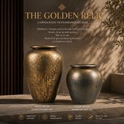 The Golden Relic – 2 Håndlavede Vietnamesiske Krukker