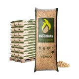 Heatlets Premium træpiller 6mm i 15kg sække hos Nordicwoods